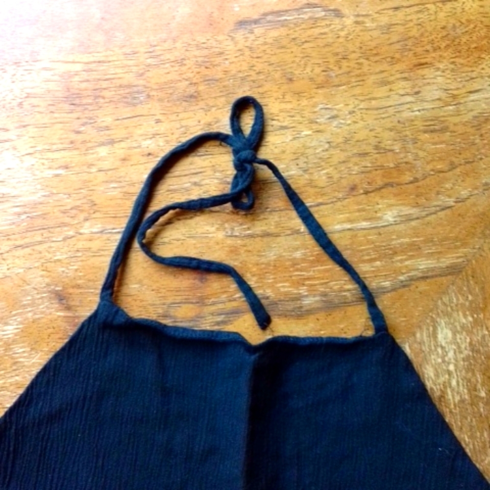 🍀Black American Eagle Crop Halter Top with Lace!!!! - Picture 6 of 8